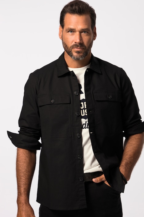 Overshirt, Workwear, Hemd, Langarm, Ripstop