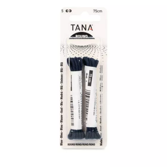 Lacets ronds 75 cm bleus TANA