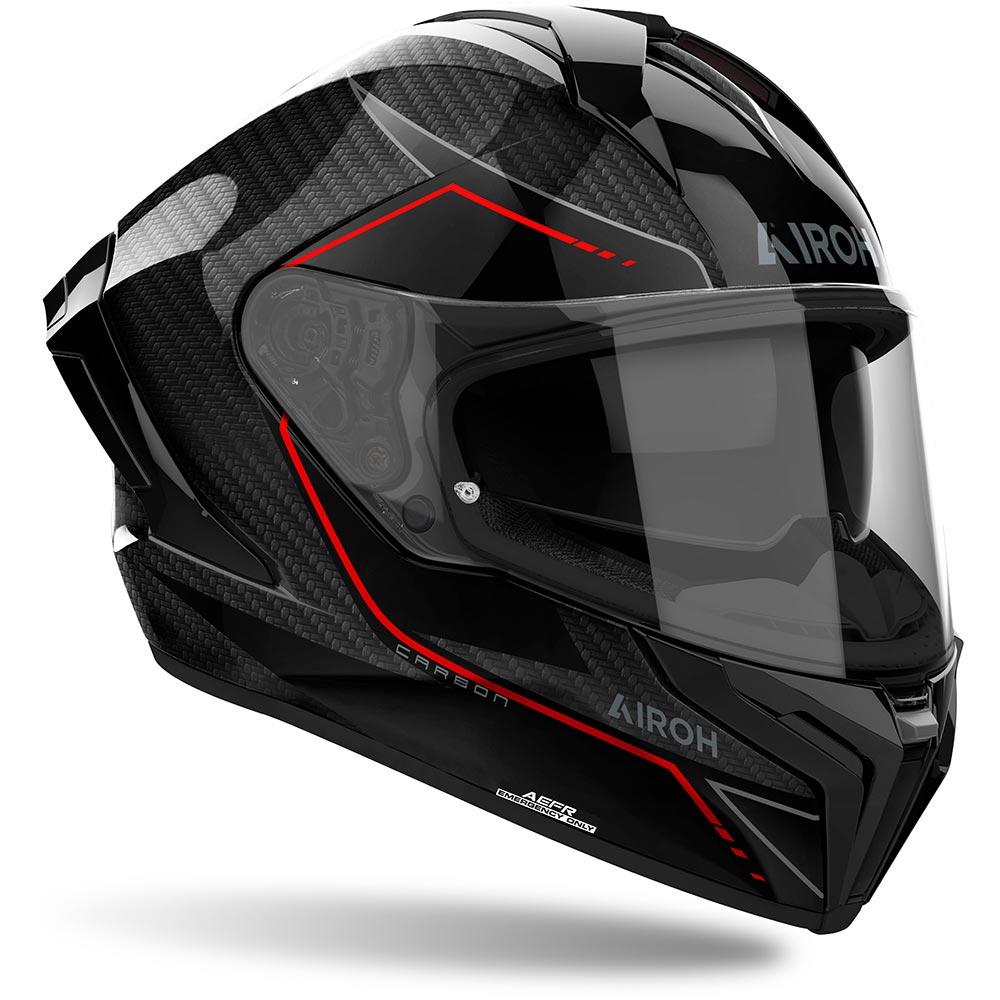 Airoh - Casque Matryx Carbon Stylish Carbone / Rouge / Brillant