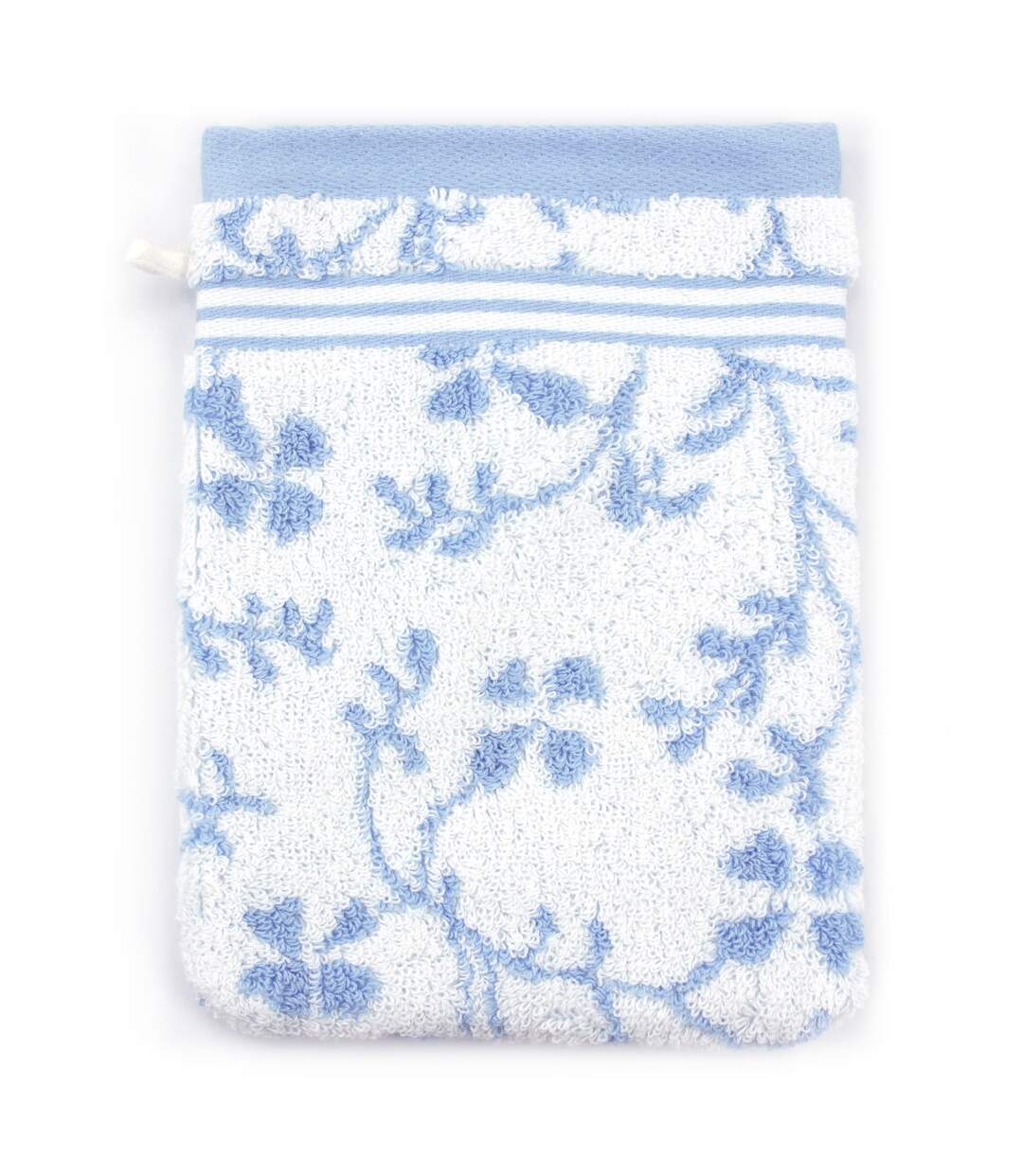 Gant de toilette 16x21 cm VINTAGE FLORAL Vert Gris 550g/m2