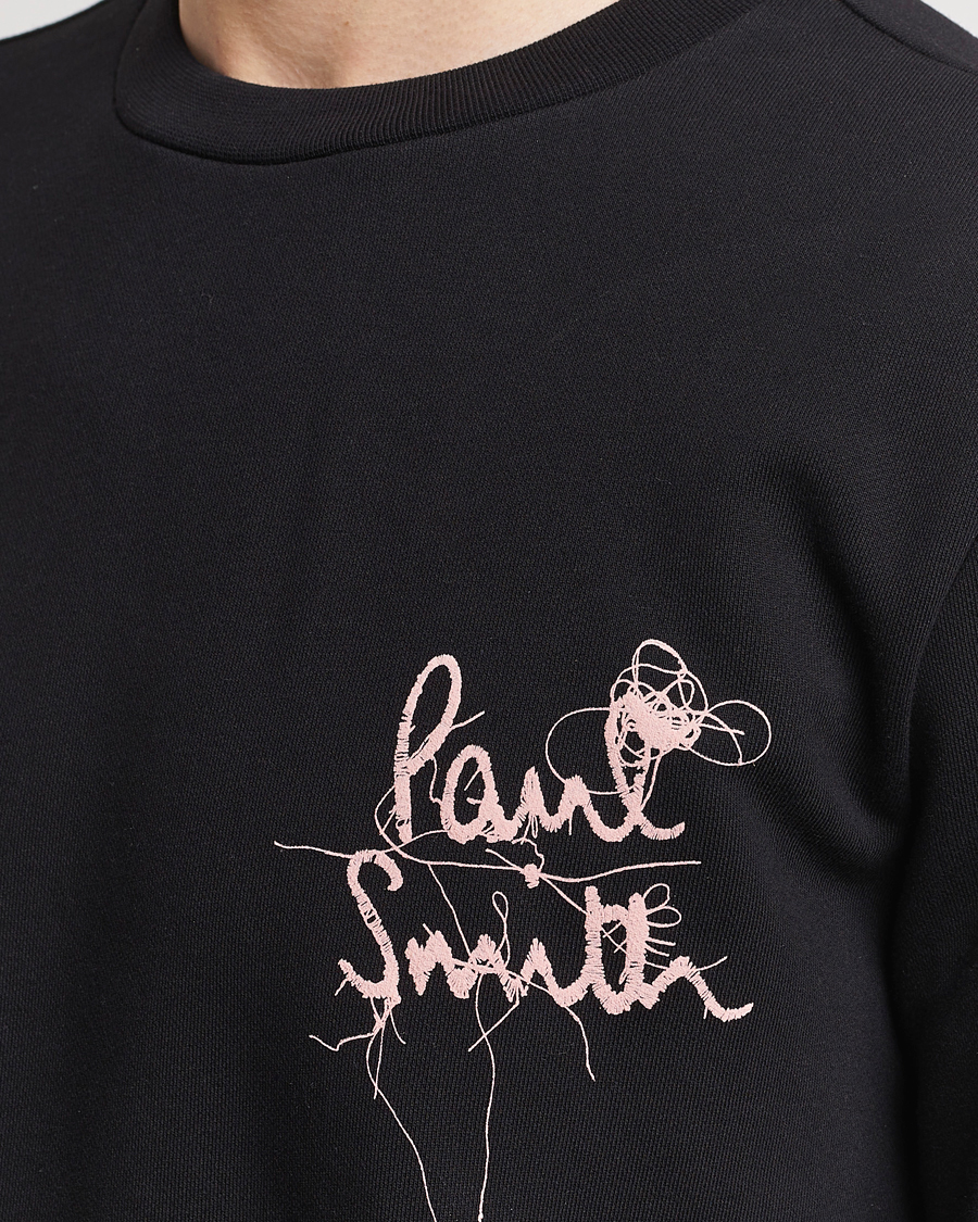 Paul Smith Logo Printed Crew Neck Sweatshirt Black