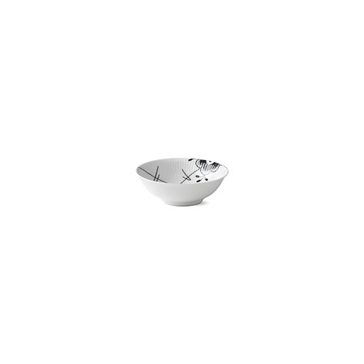 Royal Copenhagen Sort Mega Riflet Portionsskål, Ø16 cm