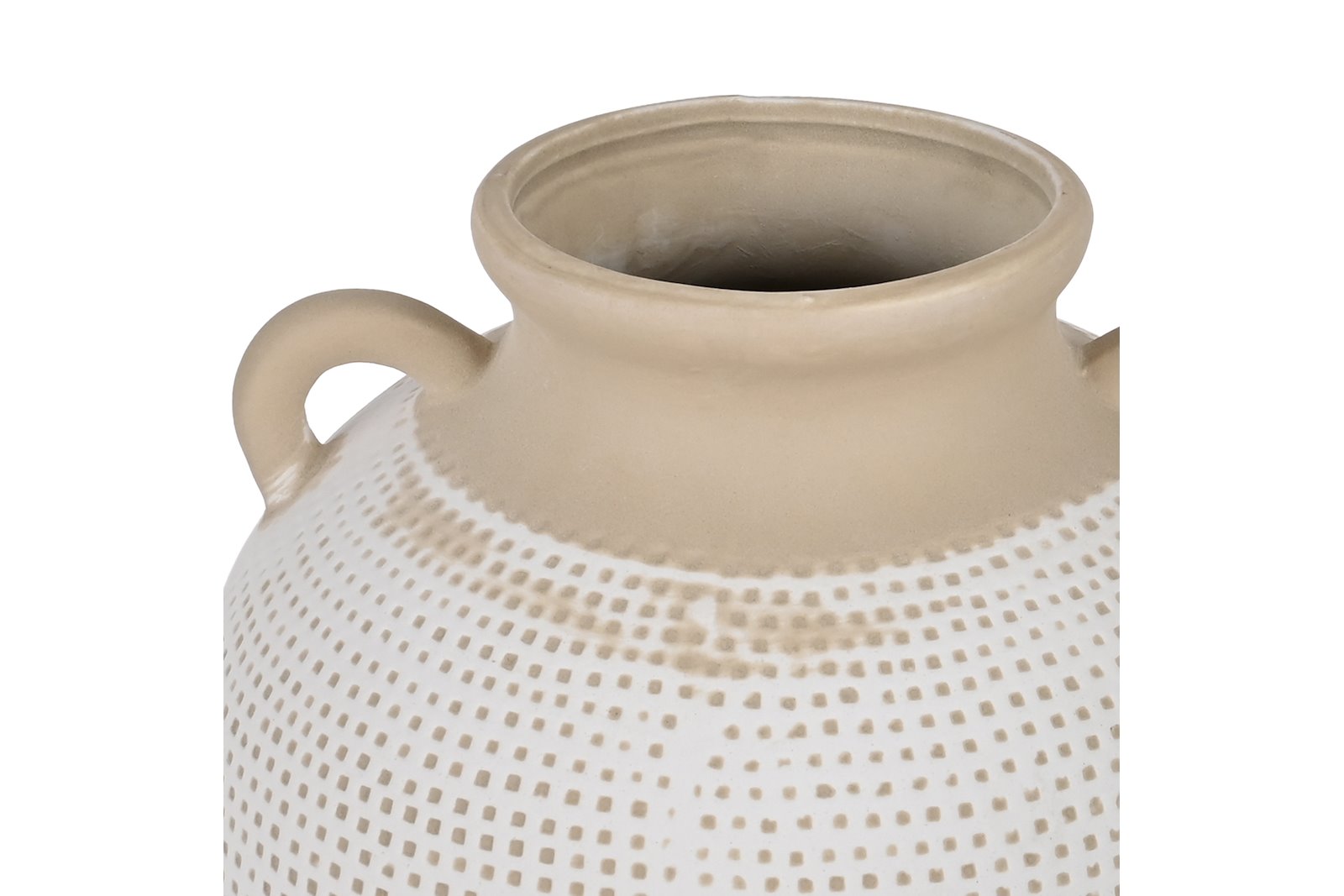 Kaia vase Offwhite og beige Ø23,5 H31,2 cm