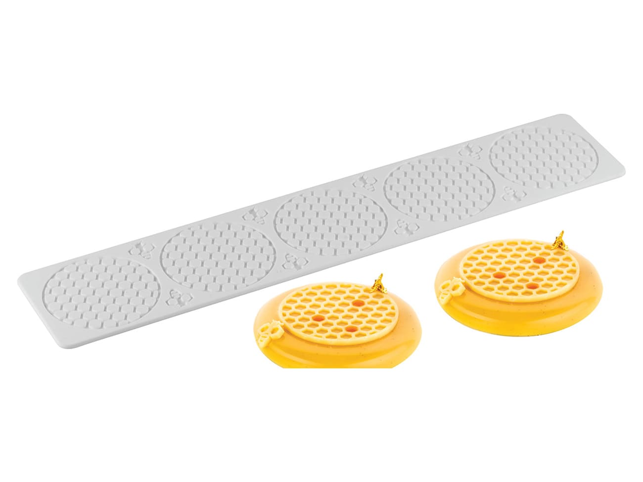 Moule silicone nid d'abeille - 5 empreintes - 40 x 8,2 cm - Silikomart