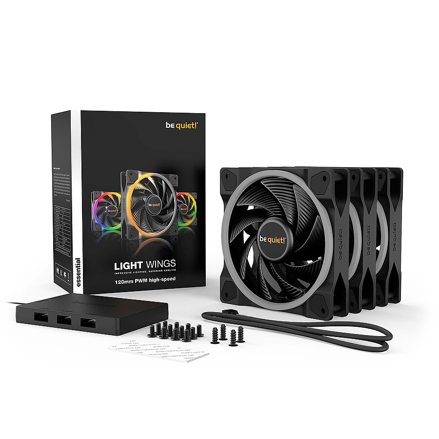 be quiet! Light Wings 120 mm PWM High Speed ARGB - Pack de 3