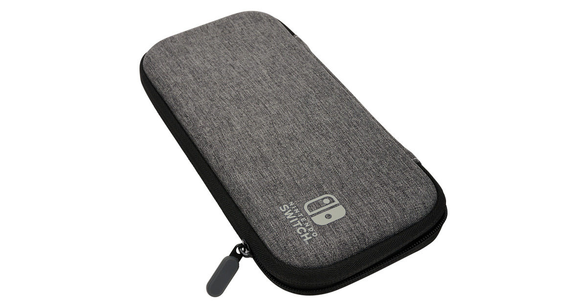 PowerASlim Case for Nintendo Switch - OLED Model, Nintendo Switch or Nintendo Switch Lite – Charcoal tas  (Antraciet)
