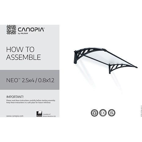 Canopia by Palram Neo 1180 baldakin dør - grå