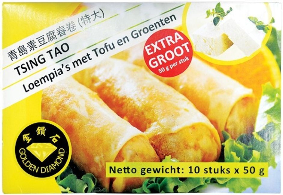 Golden Diamond Tsing Tao Loempia met Tofu en Groenten 10x50g