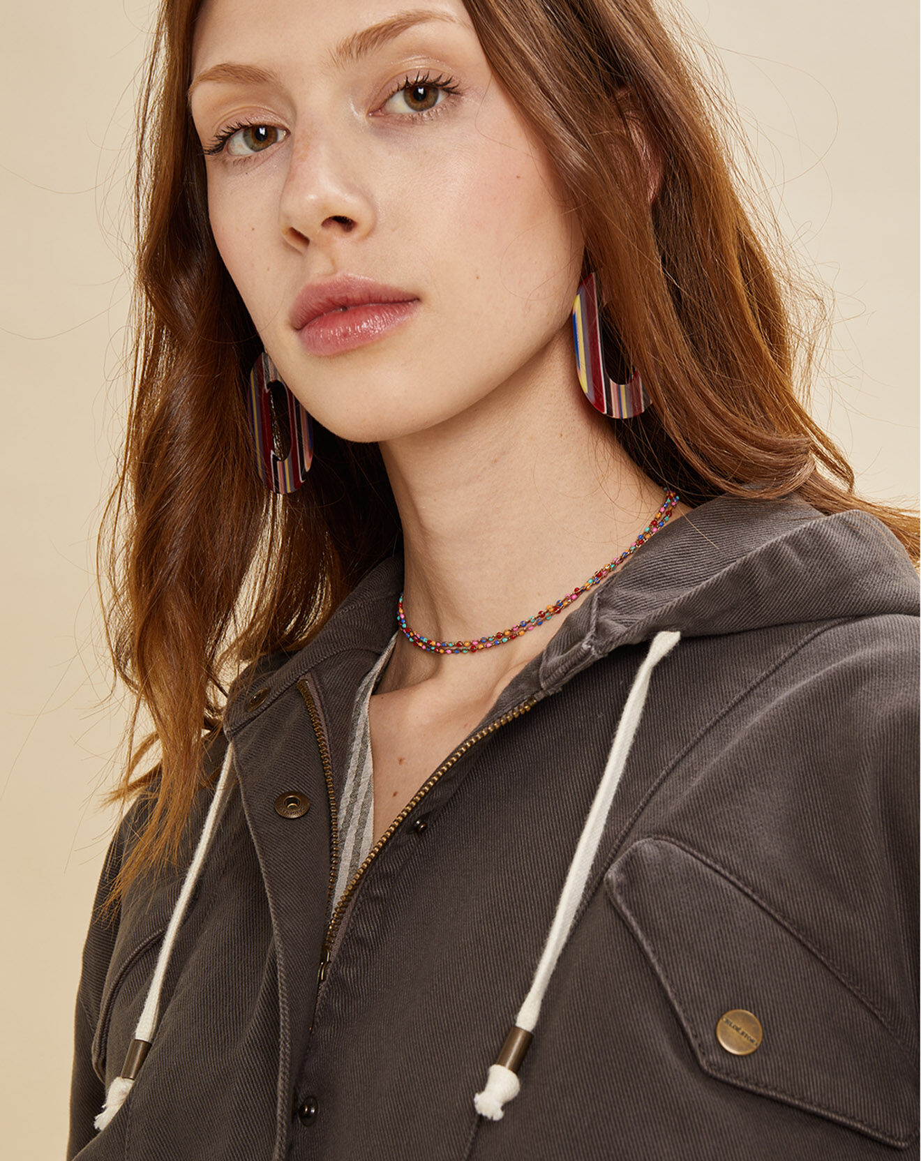 Chloé Stora Veste à capuche Brava charbon
