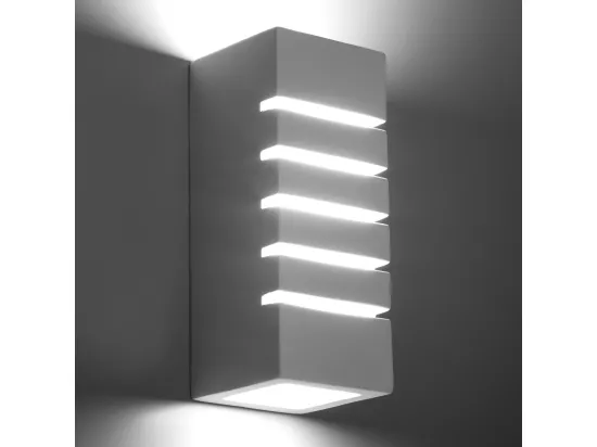 Sollux Applique murale à 1 ampoule en céramique blanche, E27