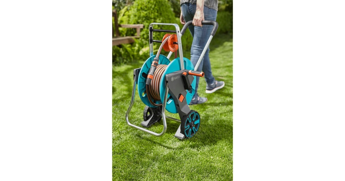 GARDENASlangenwagen AquaRoll M Easy Set  (Turquoise/grijs, 18517-20)