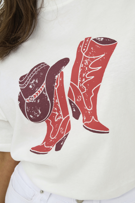 Jacqueline de Yong witte dames t-shirt