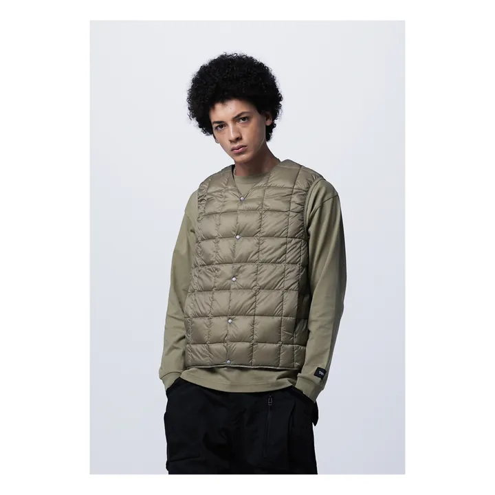 Taion Veste Matelassée Sans Manches Unisexe | Beige