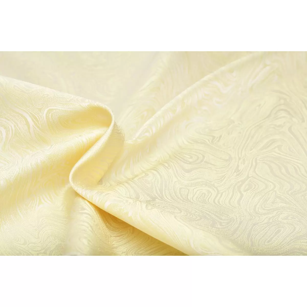 Nachtvorhang Jacquard Moiré hellgelb