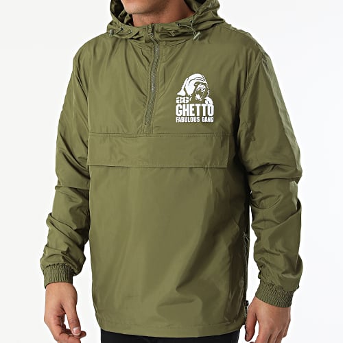 Coupe-Vent Gorilla Vert Kaki Blanc