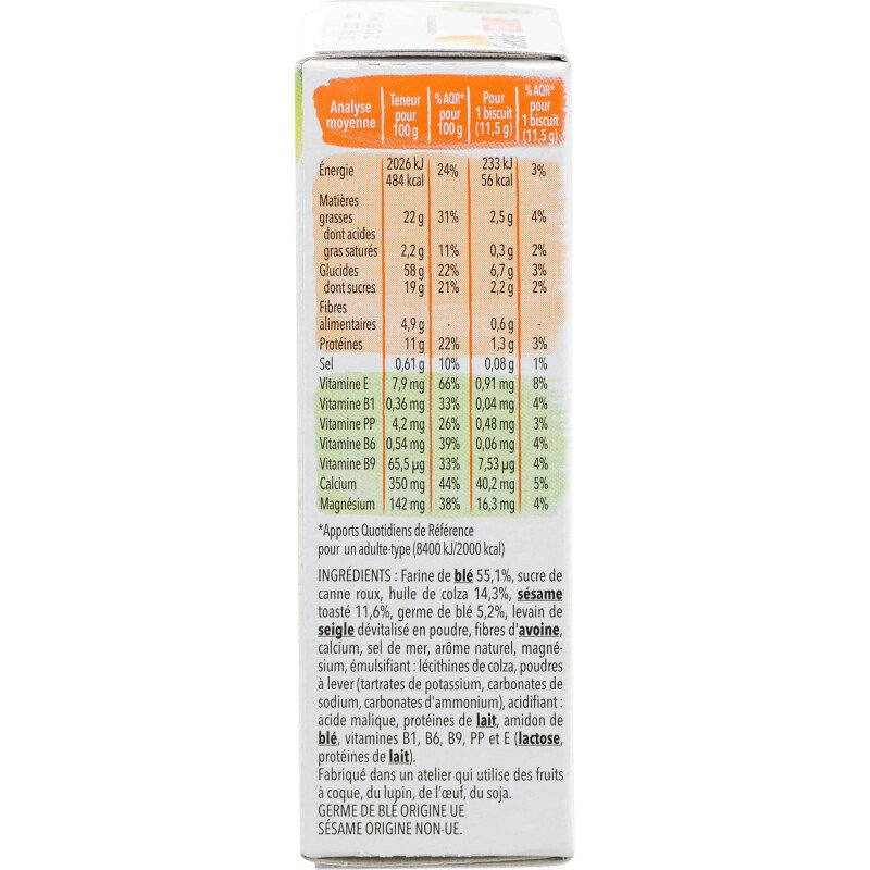 Biscuits au sésame Gerblé x 4 - Boîte de 46 g