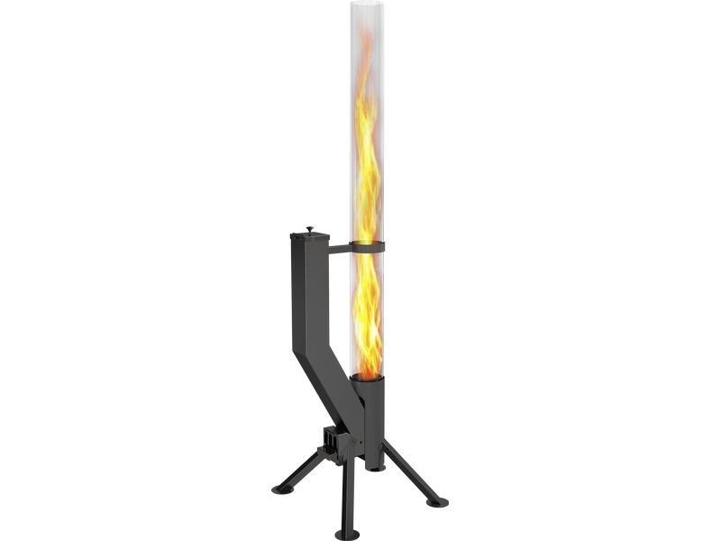Gardenflare Klassik Feuerrohr Edelstahl Schwarz Pellet-Fackel für den Aussenbereich