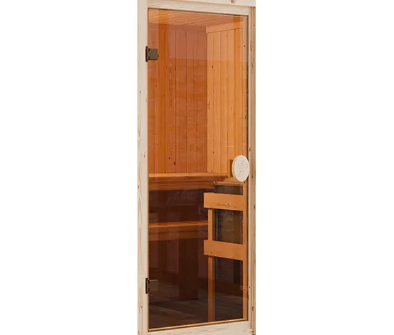 Karibu-Sauna »Taylor« mit Fronteinstieg. inkl. 9-kW-Ofen »Finnisch«, ca. 196 x 196 cm
