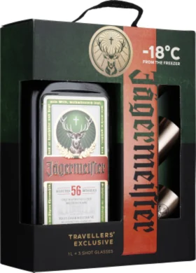 JÄGERMEISTER TRAVELLERS EXCLUSIVE GIFTSET 1LTR