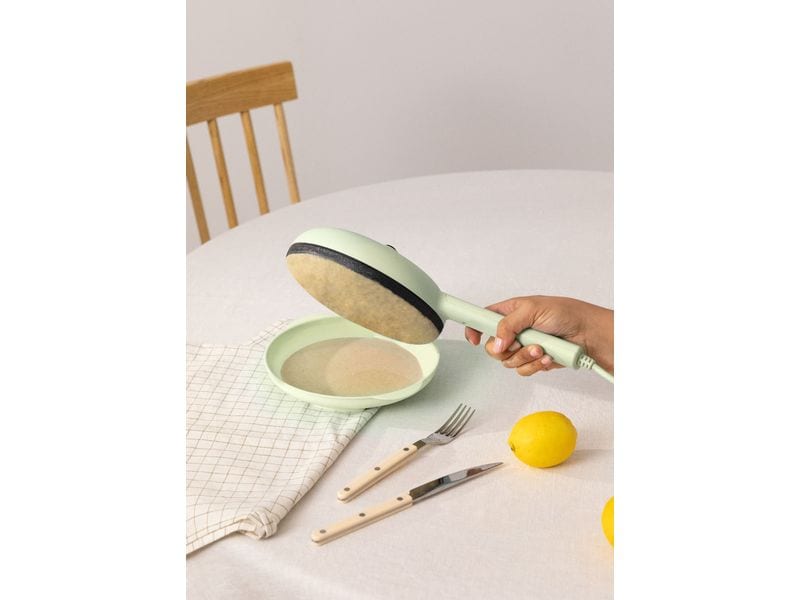 Create Crêpe Maker 600 W, Pastellgrün Crepesmaschine im Retro-Stil