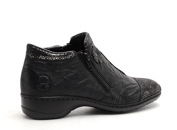 Rieker boots bottine plates femme 58388 noir