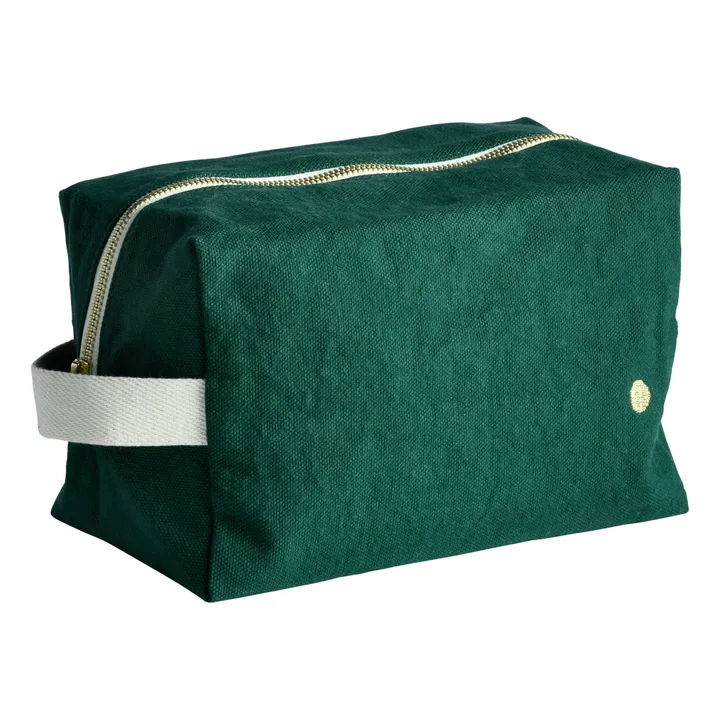 La cerise sur le gâteau Trousse de toilette Cube | Vert foncé