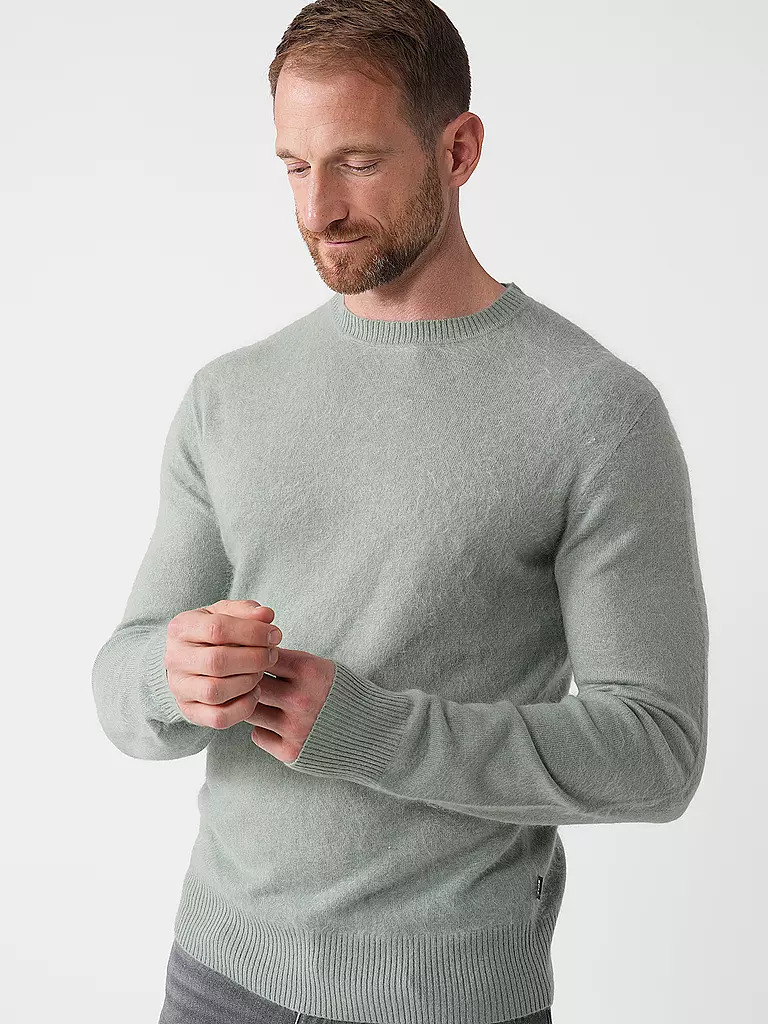 BOSS Pullover ESCRITO hellgrün