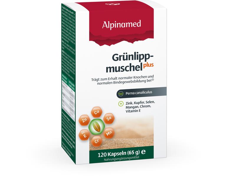 Alpinamed Grünlippmuschel Plus 120 Kapseln Kapseln mit Grünlippmuschelkonzentrat