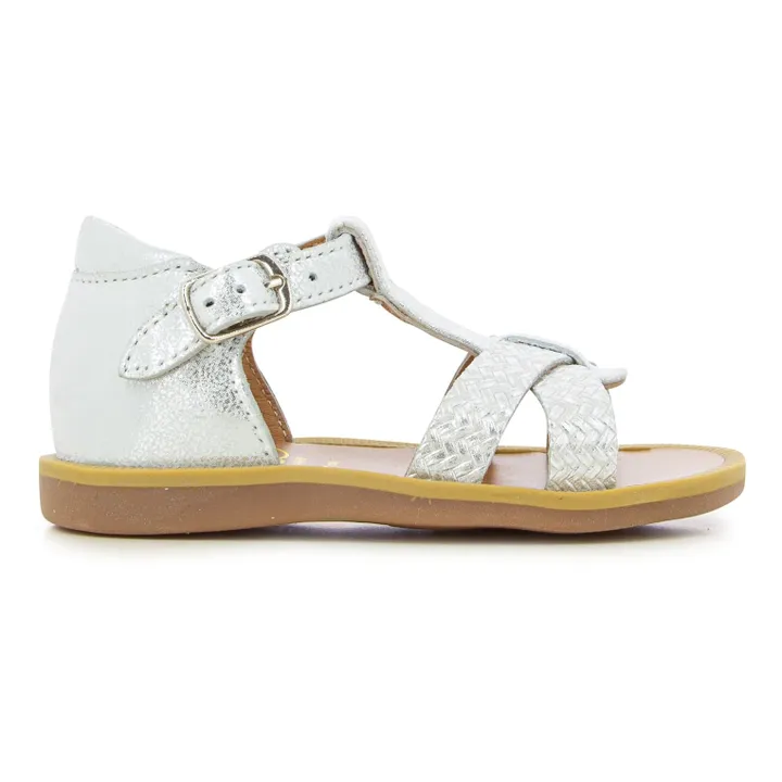 Pom d'Api Sandales Poppy Xexe | Argenté
