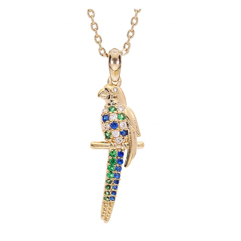 Collier perroquet - Plaqué Or