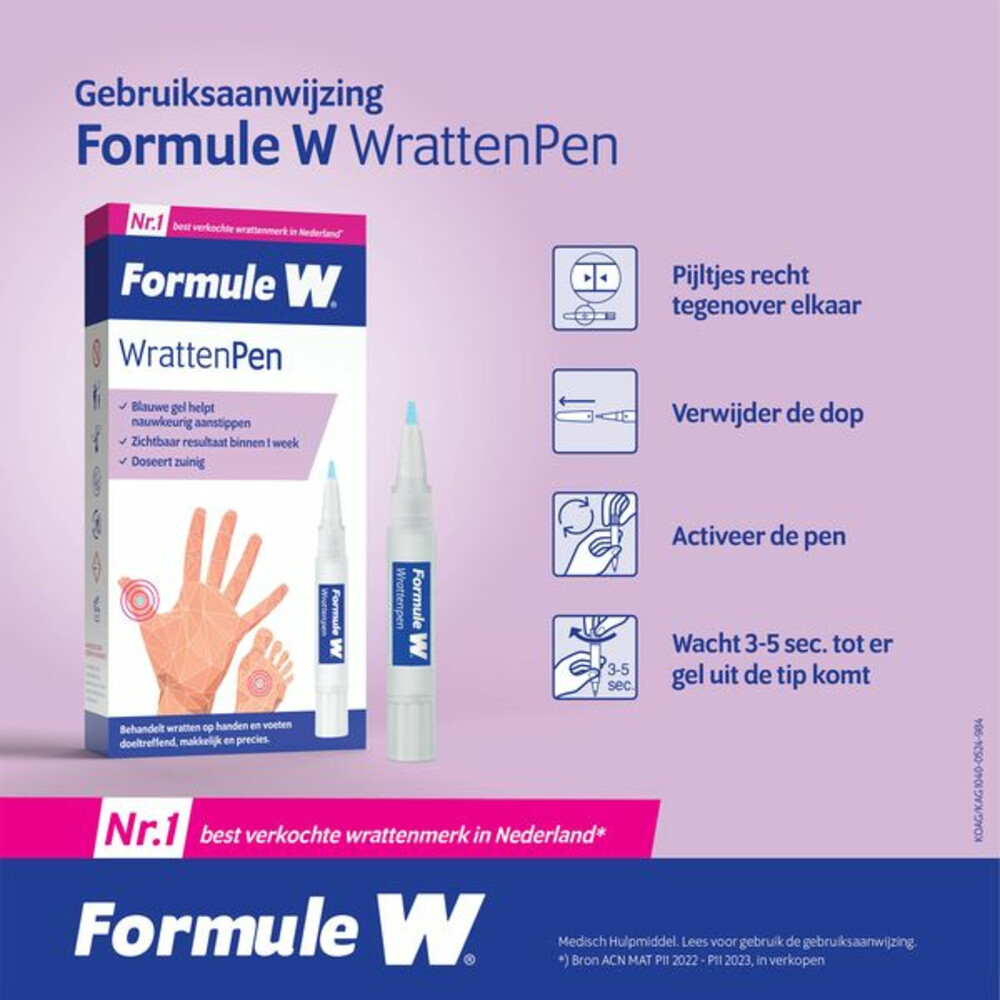 Formule W Wrattenpen TCA-Active Gel1,5 ml