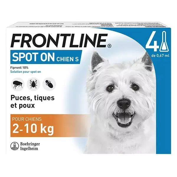 Frontline Spot On Dog S 4 pipetas