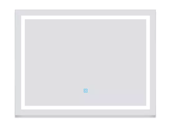AICA Miroir de salle de bain LED dimmable, avec mémoire et anti-buée, 90x60cm, IP44