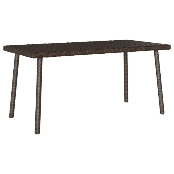 vidaXL Mesa de Centro de Jardim Retangular 80x40x37cm Vime Pe Castanho - 1189789078