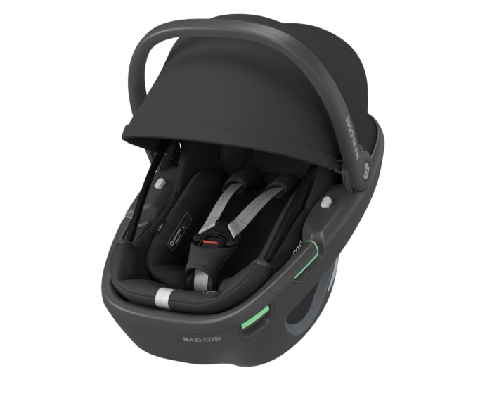 Coral 360 0 - 12 M  40 - 75 cm   0 - 12 kg    Intuitive FlexiSpin-Drehung mit nur einer Hand |    Der erste modulare Baby-Autositz |    Ultraleichtgewicht |    „Easy-in”-Gurt |