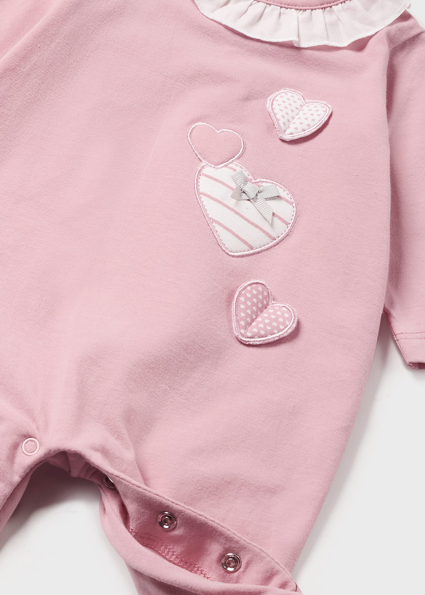 Pijama de algodão sustentável com gola para recém-nascidos