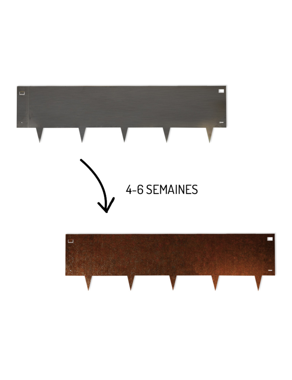 Bordure de jardin acier corten 100x26,5cm