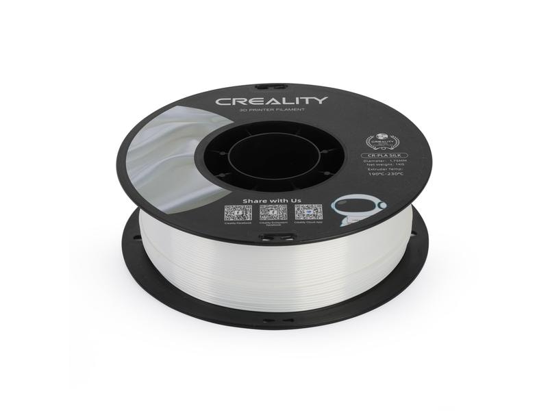 Creality Filament PLA Silk Weiss, 1.75 mm, 1 kg Filament für 3D Drucker