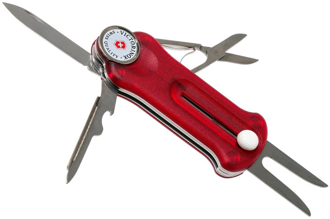 Victorinox Golf Tool rood transparant 0.7052.T