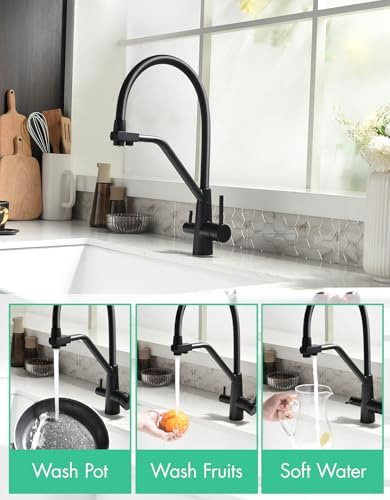 TIMACO Robinet de cuisine Pivotant à 360° Doré brossé Avec douchette extractible Mitigeur de commande ordinaire du commerce : Bricolage