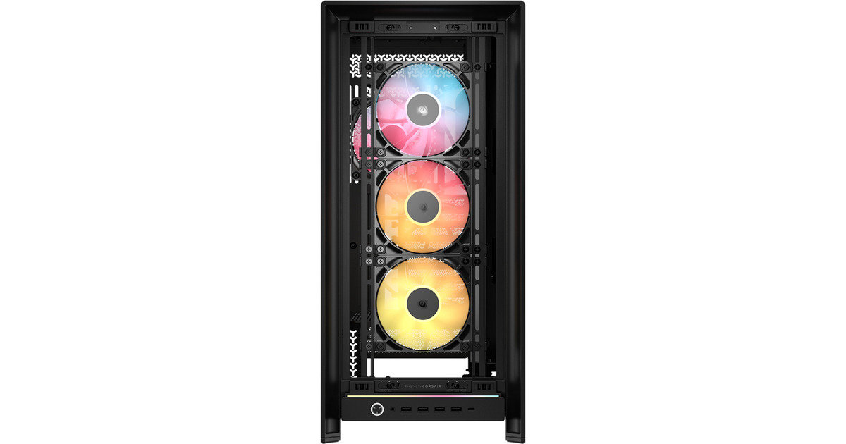 CorsairFRAME 5000D RS ARGB midi tower behuizing  (Zwart | 4x USB-A | 1x USB-C | RGB | Tempered Glass)