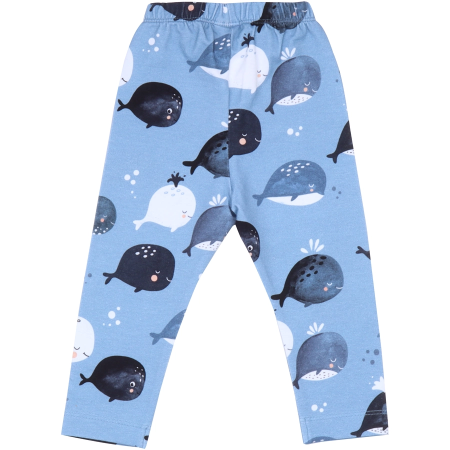 Walkiddy Leggings Cute Whales blau