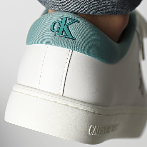 Baskets Classic Cupsole Low Leather 0864 Bright White Oil Blue