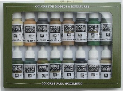 Vallejo - Model Color Maling Sæt - Wwii Allierede - 16X17 ML