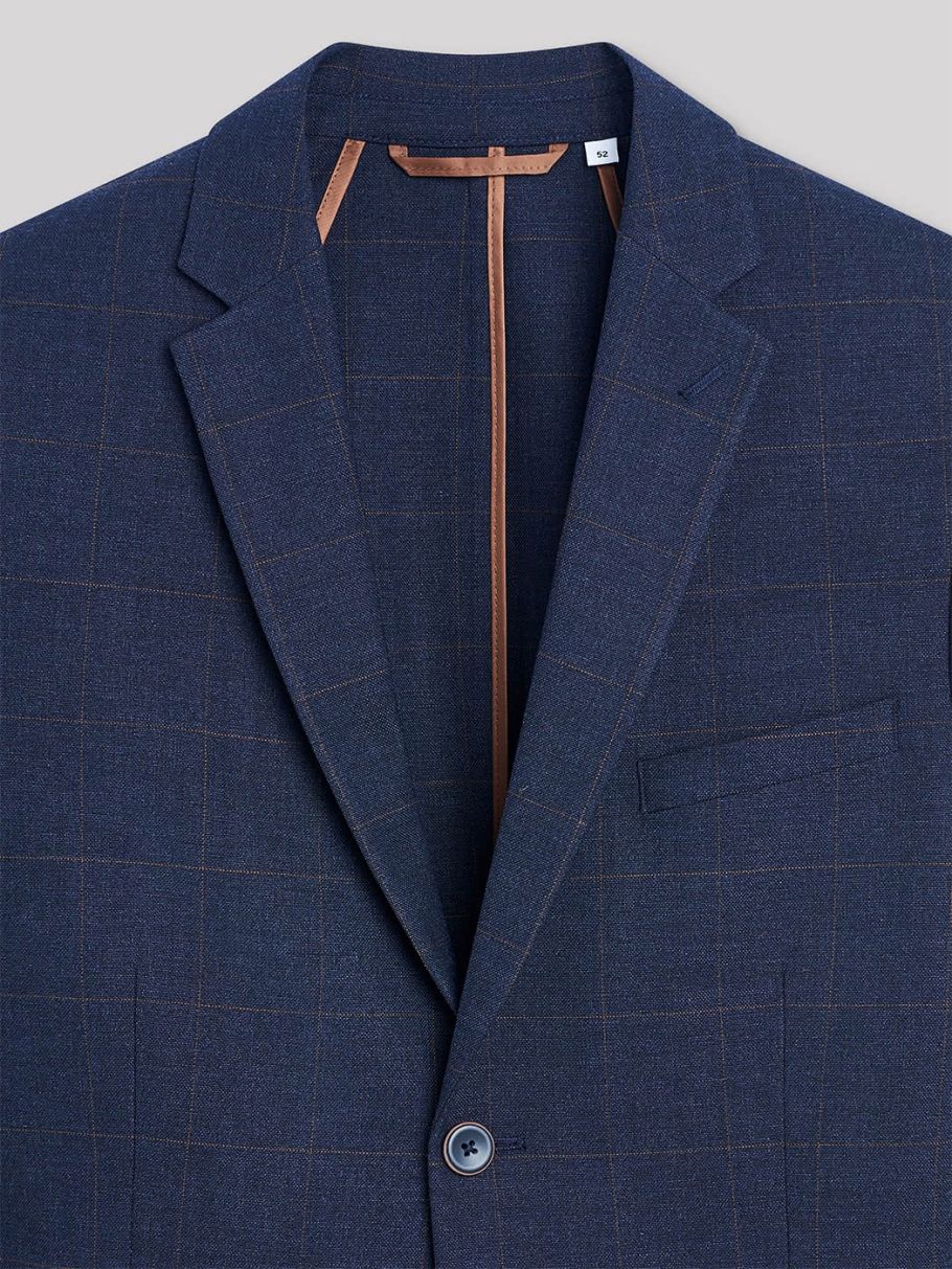 Veste coordonnable stretch à carreaux