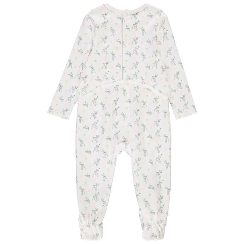 Lot de 2 dors-bien en jersey print Bambi Disney pour bébé fille - Ecru