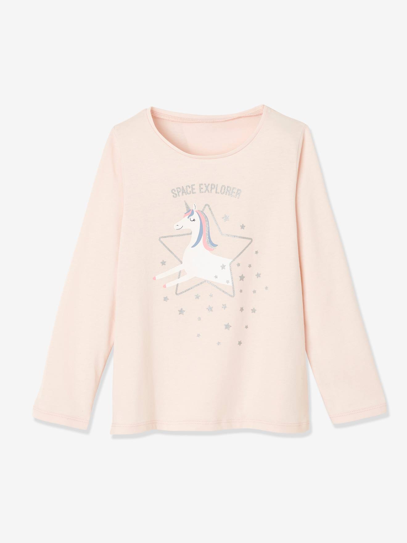 Conjunto com 2 pijamas rosa de unicórnio, tamanho médio, bicolor/multicolorido.