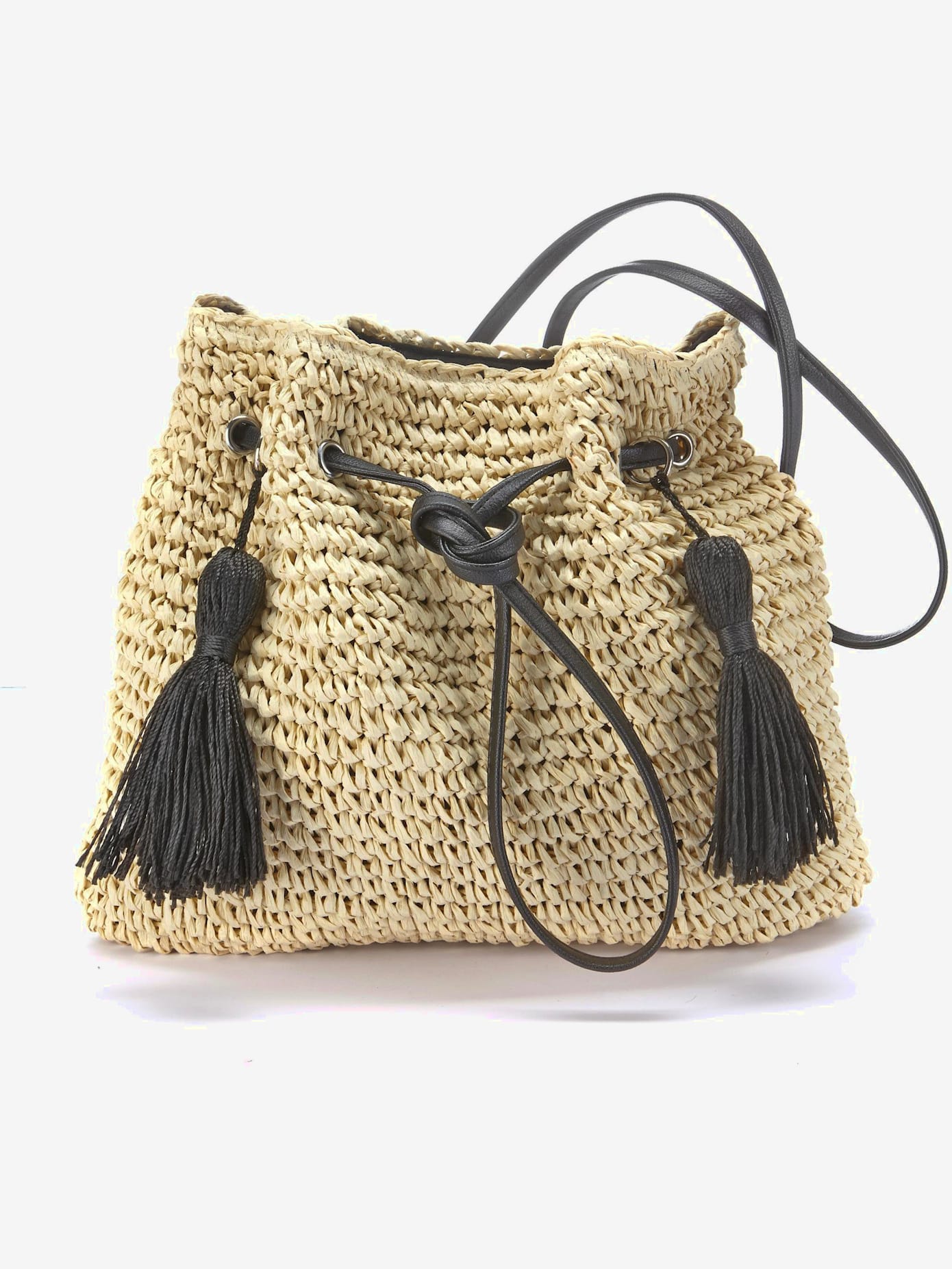 Sac en bandoulière sac à main estival en matière légère avec petite poche intérieure