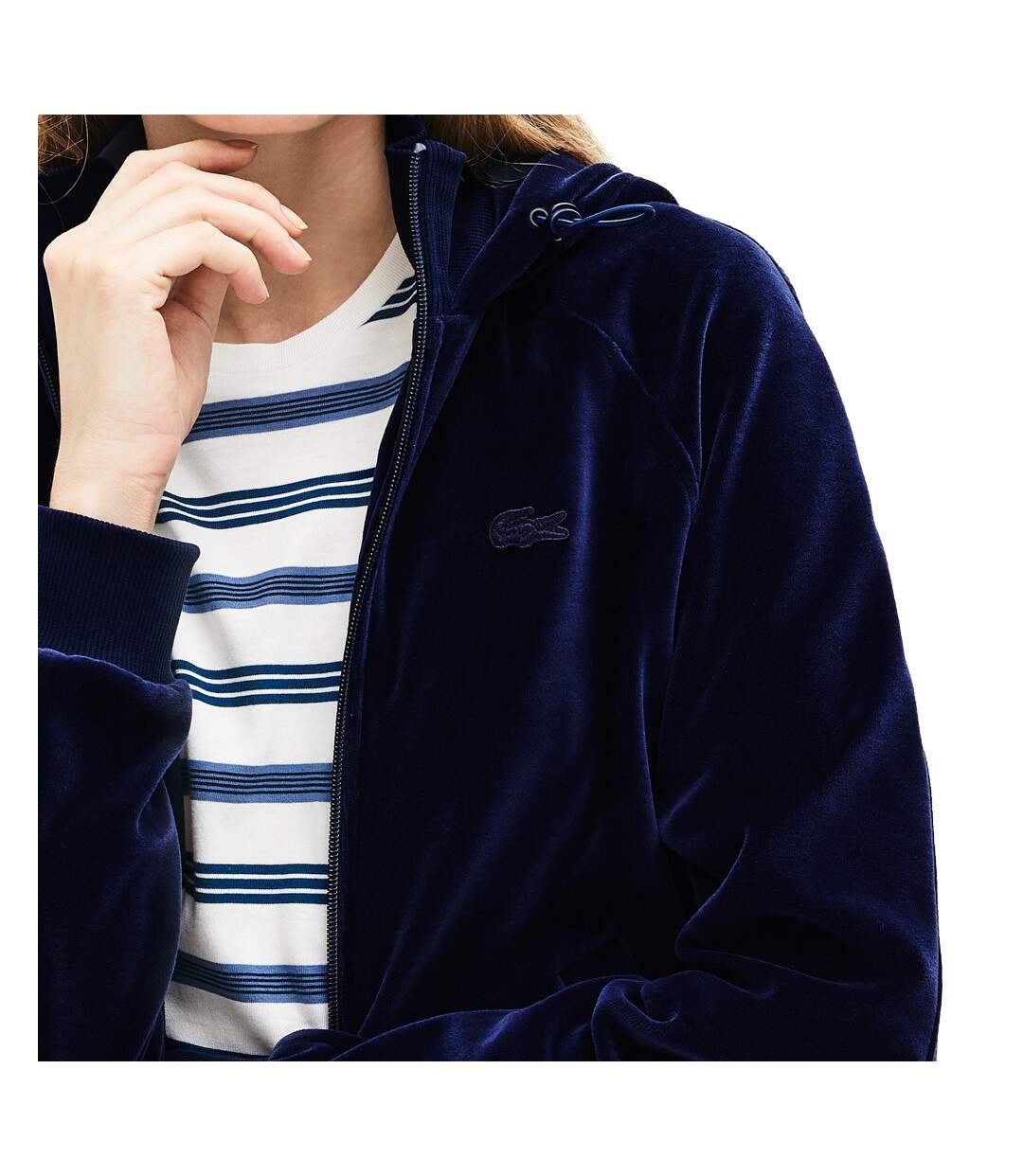 Sweat à capuche Bleu Femme Lacoste SF8682