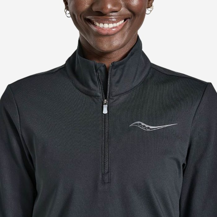 Saucony Dame Trøjer Solstice 1/4 Zip Sort